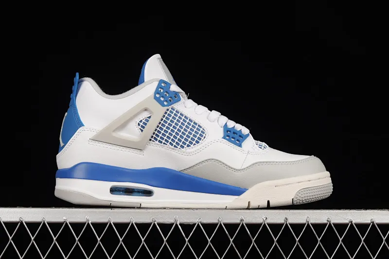 All Categories Air Jordan Jordan Series Basketball Shoes Air Jordan 4 Special Price Air Jordan 4 Retro "Military Blue" AJ4 Joe 4 White Blue 308497-105